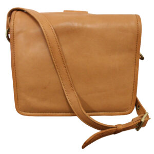 All leather organizer shoulder bag