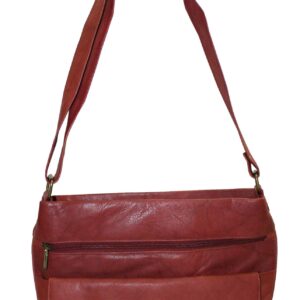 Brown leather shoulder bag
