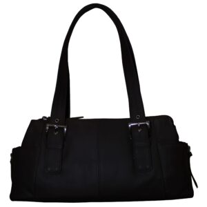 Leather satchel shoulder bag