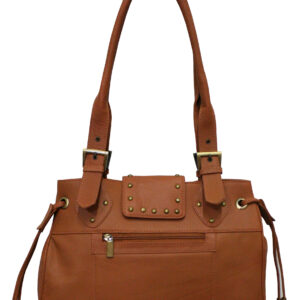 All Leather Hand Bag with Studs