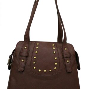 All Leather Hand Bag with studs