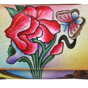 Rose flower Hand Painted Wallet