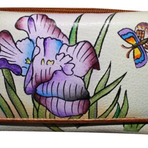 Iris Flower Hand Painted Wallet