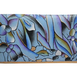Blue Abstract Hand Painted Wallet