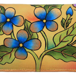 Blue/Gold Hand Painted Wallet