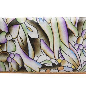 Brown/Green Abstract Hand Painted Wallet