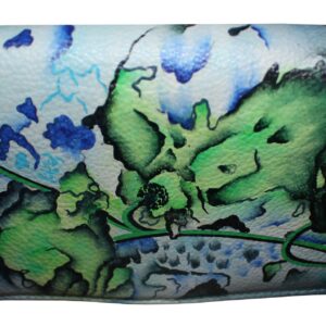 Green Splash Hand Painted Wallet
