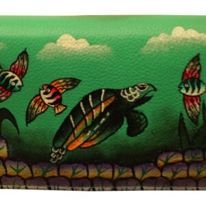 Ocean All Leather Hand Painted Wallet