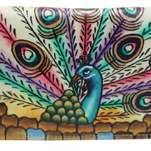 Peacock Hand Painted Wallet
