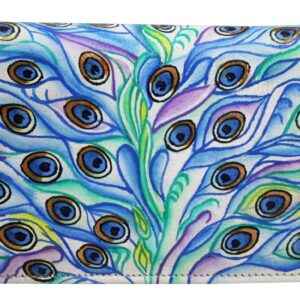 Peacock Feather Hand Painted Wallet