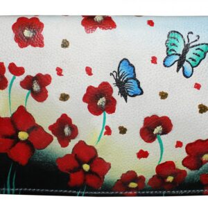 Red Poppy Hand Painted Wallet