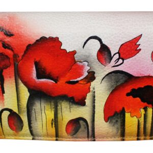 Red Abstract Hand Painted Wallet