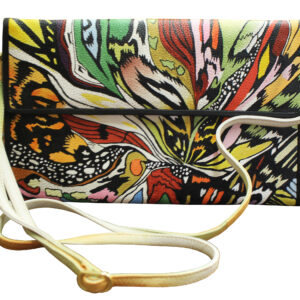 Black Abstract Hand Painted Clutch