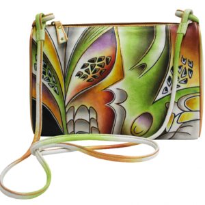 Green/Black hand Painted Shoulder Bag