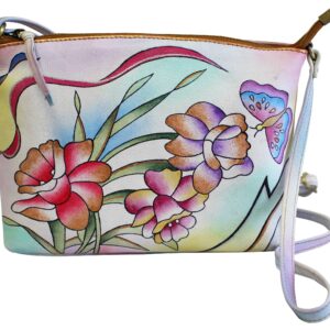 Garden Flower Hand Painted Small Cross-body Hand Bag