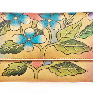 Blue/Gold Hand Painted Wallet