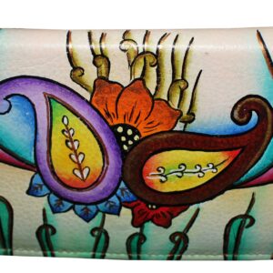 Paisley Flower Hand Painted Wallet