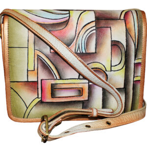 Cubic Art Hand Painted Organizer Hand Bag