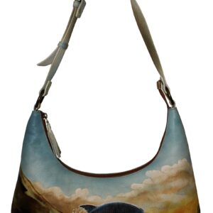 Evening Dolphin Hand Painted Shoulder Bag