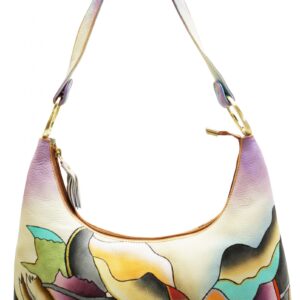 Purple Storm Hand Painted Shoulder Bag