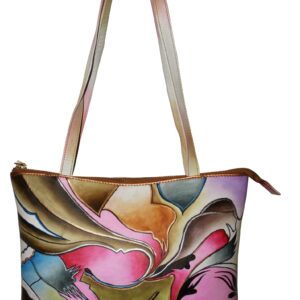 New Abstract Hand Painted Medium Hobo Hand Bag