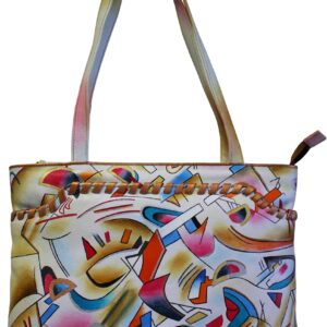 Abstract Hand Painted Hobo Medium Shoulder Bag