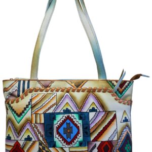 Southwest Hand Painted Medium Hobo Shoulder Bag