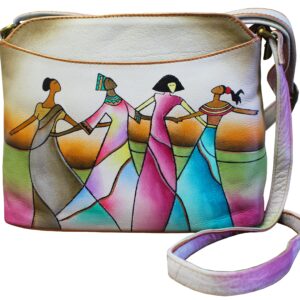 Ladies Of The World Hand Painted Cross-body Shoulder Bag