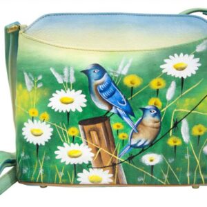 Love Birds Hand Painted Cross body bag