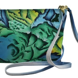Green Splash Hand Painted Cross-body Shoulder Bag