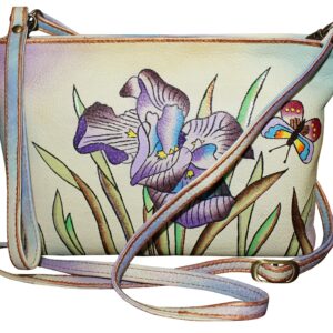 Iris Hand Painted Cross-body Shoulder Bag