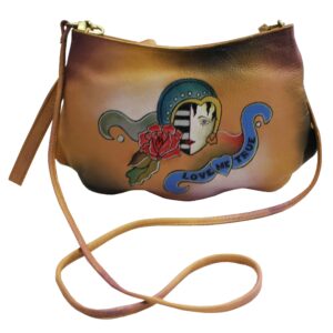 Rose Hand  Painted Cross-body Shoulder Bag