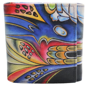 Blue Fusion Hand Painted Square Wallet