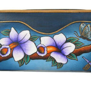 Hawaiian Flowers hand Painted Wallet