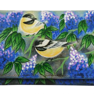Twin Birds Hand Painted Wallet