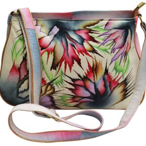 Red Crystals Hand Painted Shoulder Bag