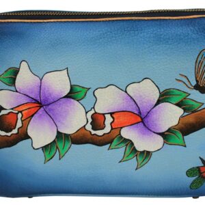 Hawaiian  Blue Hand Painted Crossbody Bag