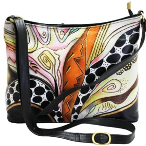 Leopard Hand Painted Medium Shoulder Bag