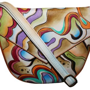 New Abstract Hand Painted Shoulder Bag