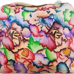Multi-color Marble Art Hand Painted Satchel Hand Bag