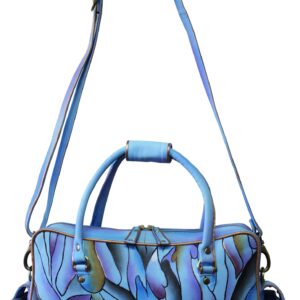Blue Jungle Hand Painted Large Shoulder Bag