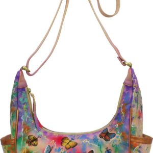 Butterfly Hobo Hand Painted Shoulder Bag
