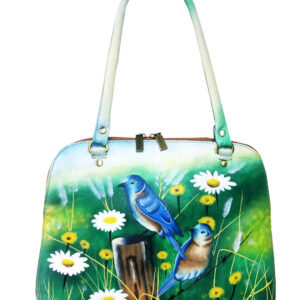 Love Birds Hand Painted Satchel Bag