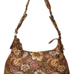 Golden Brown Tapestry shoulder bag