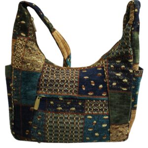 Tapestry patches shoulder bag