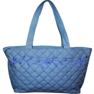 Blue Denim Quilted Tote