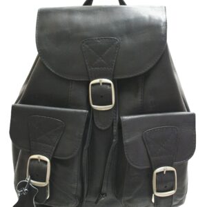 All Leather Black Backpack
