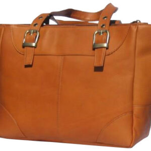 All leather tote bag