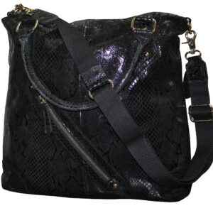 Leather large tote bag